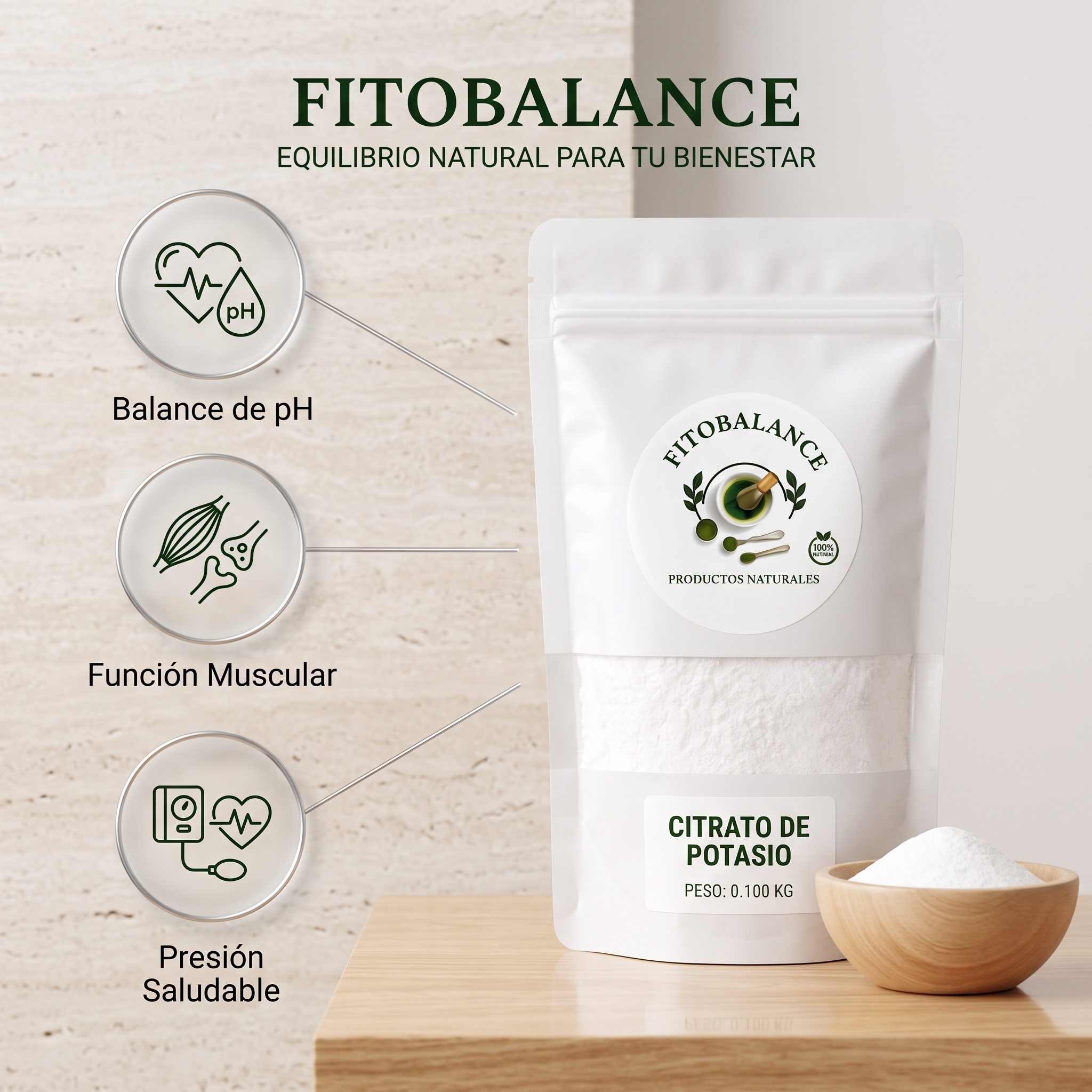 Citrato de Potasio 100 gramos